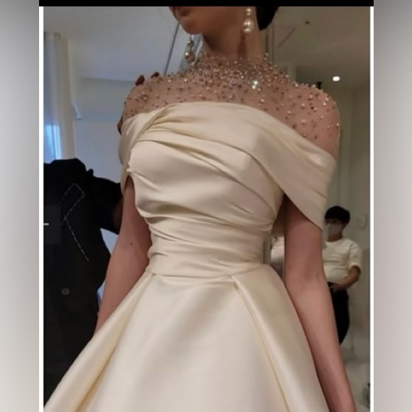 Champagne evening gown prom dress   cg19452